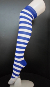 stockings-blue-&-white-striped